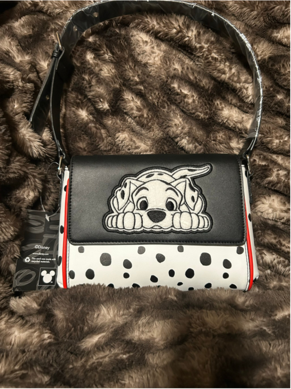 Women's Her Universe Disney Dalmatian Crossbody Bag One Size Black White